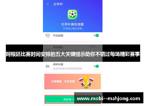 阿根廷比赛时间安排的五大关键提示助你不错过每场精彩赛事